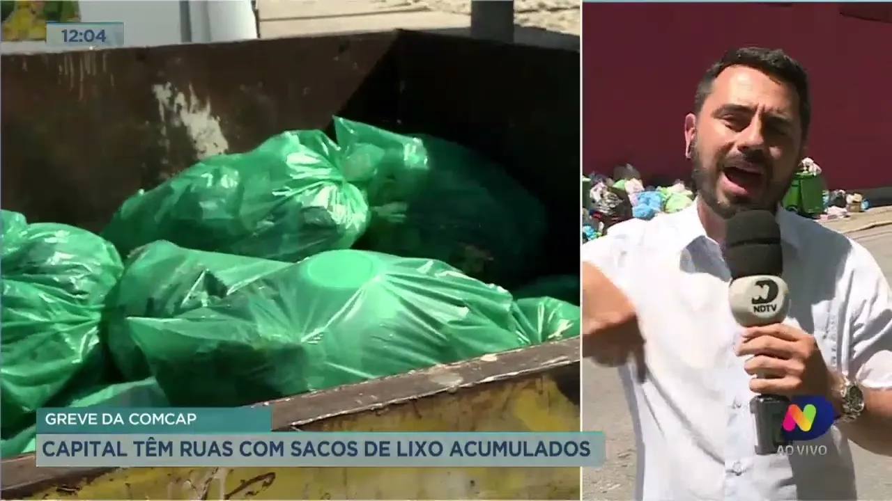 Greve da Comcap: Capital têm ruas com sacos de lixo acumulados