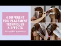 4 Different Foil Placement Techniques How to Foil Hair Tutorial Kenra Color