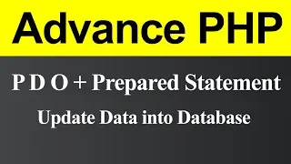 Update Data into Database in PDO with Prepared Statement PHP Hindi