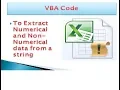 VBA code to extract numeric and non-numeric values from string