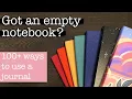 100 ways to use an empty book What to do with a blank journal