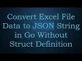 Convert Excel File Data to JSON String in Go Without Struct Definition
