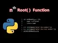 nthRoot Function Program Python Program