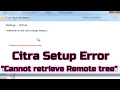 Citra Setup shows Error Cannot retrieve Remote tree