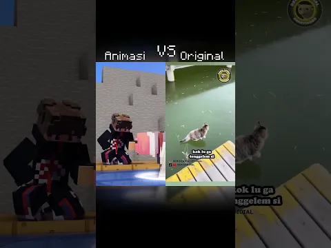 [Animasi VS Original] Kucing Ninja Sinobi #animasi #minecraft #indonesia