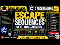 Escape Sequences in C Programming by LahariLectures Escape Sequences C Programming