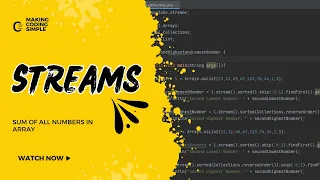 Java Streams - 02 Sum of All Numbers in Array