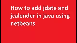 How to add in netbeans