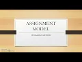 Lecture 1 Assignment Problem Introduction