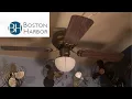 Unboxing Installing and Testing a Bronze Boston Harbor 42 ceiling fan