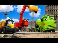 Download Lagu Excavator Maxie Builds the Leaning Tower of Pisa with Rusty \u0026 Dex 🏗️  CONSTRUCTION VEHICLES