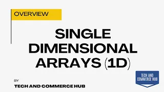 Arrays In Java - Single Dimensional One Dimensional Array