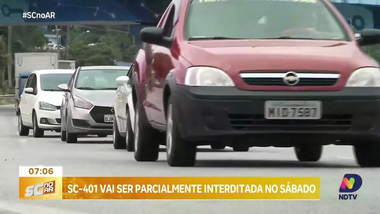 SC-401, em Florianópolis, terá interdição parcial neste sábado