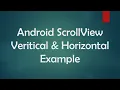 Android ScrollView Veritical Horizontal Example Android Studio Android Scrollview Example
