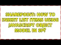 Sharepoint How to insert list items using JavaScript Object Model in SP