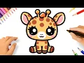 HOW TO DRAW A CUTE GIRAFFE EASY