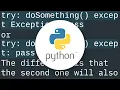 How to properly ignore exceptions