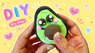 DIY Avocado With Dry Clay | Cute & Easy Clay Craft