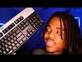 ASMR keyboard typing sounds and button pressing