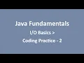 Coding Practice - 2 Basics Java Fundamentals NxtWave CCBP