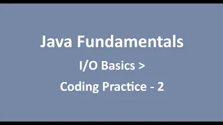 Coding Practice - 2 Basics Java Fundamentals NxtWave CCBP