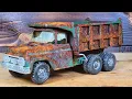 Rusty 1960 s Buddy L Tandem Dump Truck Snow Plow Restoration