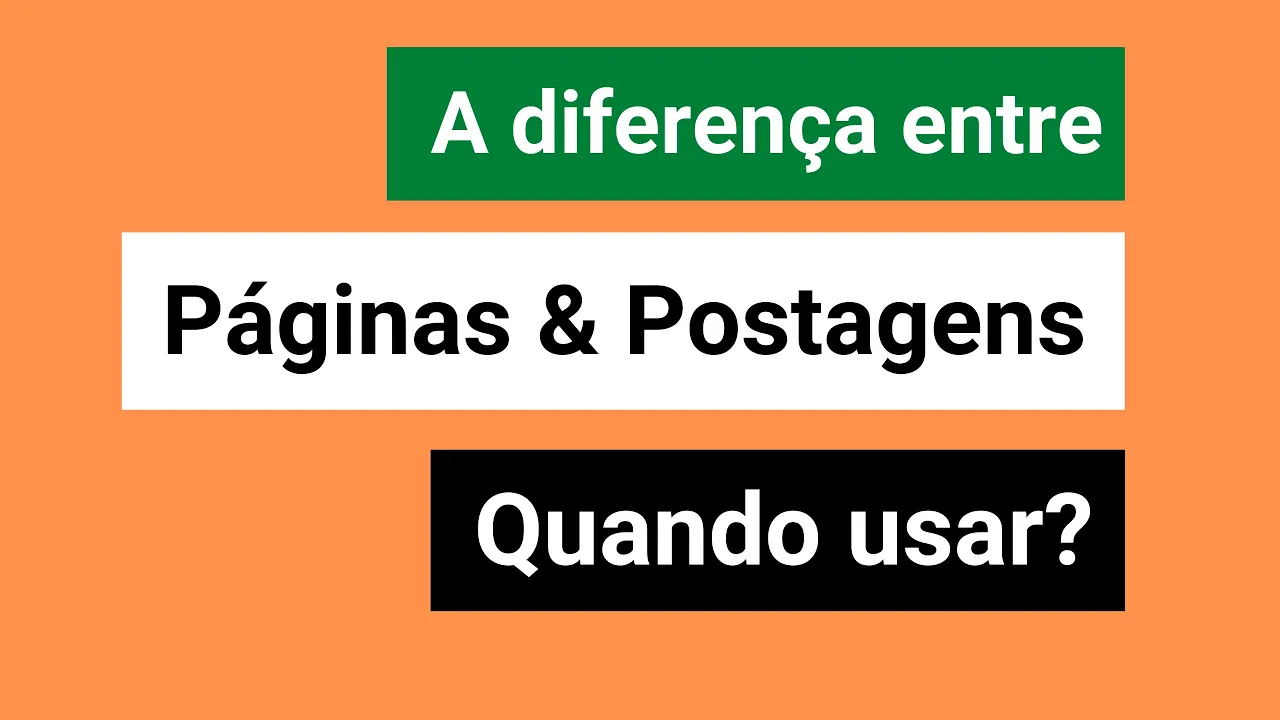 A diferença entre PÁGINAS e POSTAGENS no Blogger