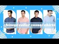 men s chinese collar casual shirts