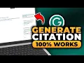 How To Generate Citation in Grammarly 100 WORKS NO Yapping To The Point FAST EASY