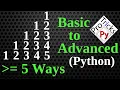 Python Pattern Program - Print Numbers in Triangle Shape Number Pattern Python Number Pattern 12