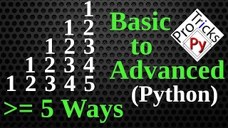 Python Pattern Program - Print Numbers in Triangle Shape Number Pattern Python Number Pattern 12