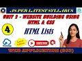 Chapter 2 Website Building Using HTML CSS HTML Lists ol ul dl Tag HTML Language