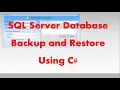 SQL Server Database Backup and Restore Using C