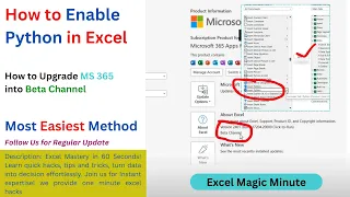 How to Enable Python in Excel How to Upgrade Excel in Beta Channel