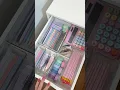 asmr stationery drawer organization