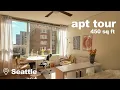 a 450 sq ft studio apartment tour what 1700 gets you in Seattle