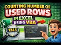 How to find last used row in excel using VBA