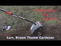 Rototilling the Garden with a Troy Bilt string trimmer and TrimmerPlus attachment