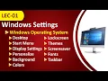 Windows Operating System General Computer Settings Lecture No 01