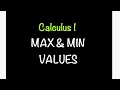 Calculus 1 Maximum Minimum Values Extreme Value Theorem More Math with Professor V