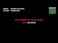 Turnover - Super Natural (Karaoke)