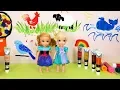 Download Lagu WALL Art Painting ! Elsa and Anna toddlers - school - Barbie is teacher - colors