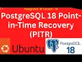 PostgreSQL 18 Point-in-Time Recovery PITR Setup Physical Backup WAL Archiving on Two Servers