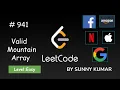 Valid Mountain Array Maths 941 LeetCode Day 25