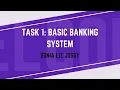 Task 1 Basic Banking System The Sparks Foundation
