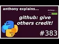 github give people credit beginner - intermediate anthony explains