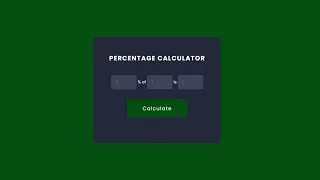 Percentage Calculator - JavaScript Project For Beginners