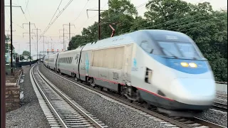 North East Corridor Line New Jersey Transit Amtrak Acela trains at Metro Park
