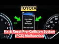 How To Fix Reset Toyota Pre-Collision System PCS Malfunction