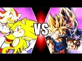 Goku Vegeta VS Sonic Shadow Fiction Collision